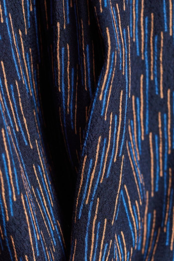 Crêpe blouse with all-over pattern, NAVY, detail image number 5