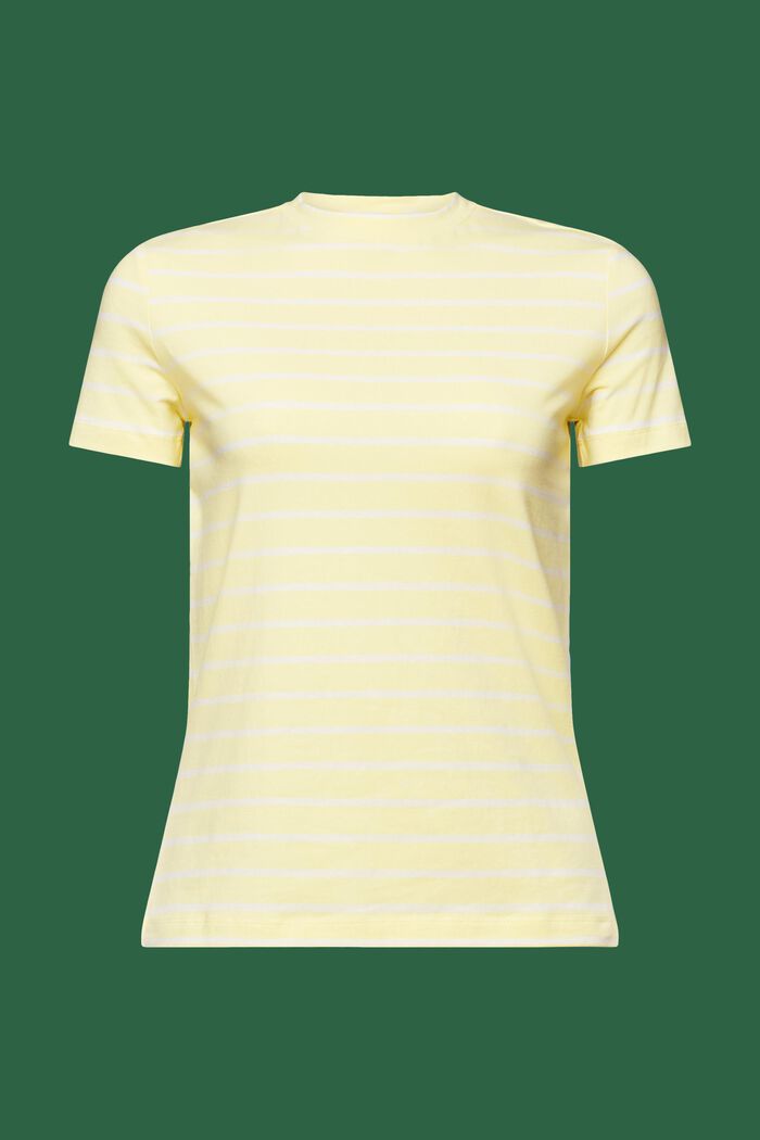 Striped Crewneck Top, LIME YELLOW, detail image number 6
