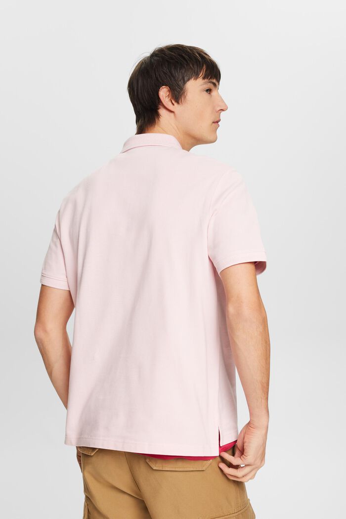 Cotton Pique Polo Shirt, PASTEL PINK, detail image number 3