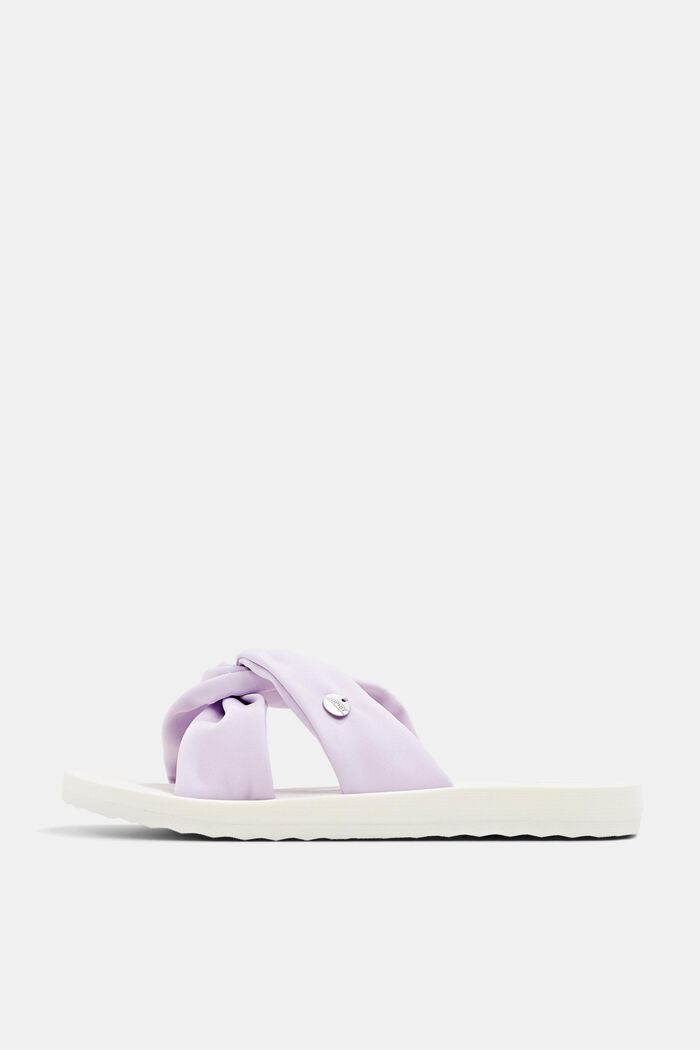 Slip-ons with knotted straps, LILAC, detail image number 0