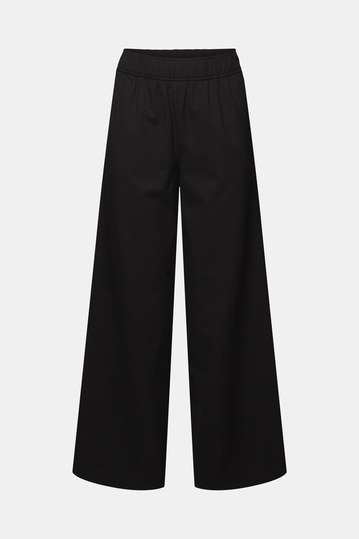 Wide leg pull-on trousers, BLACK, detail image number 7