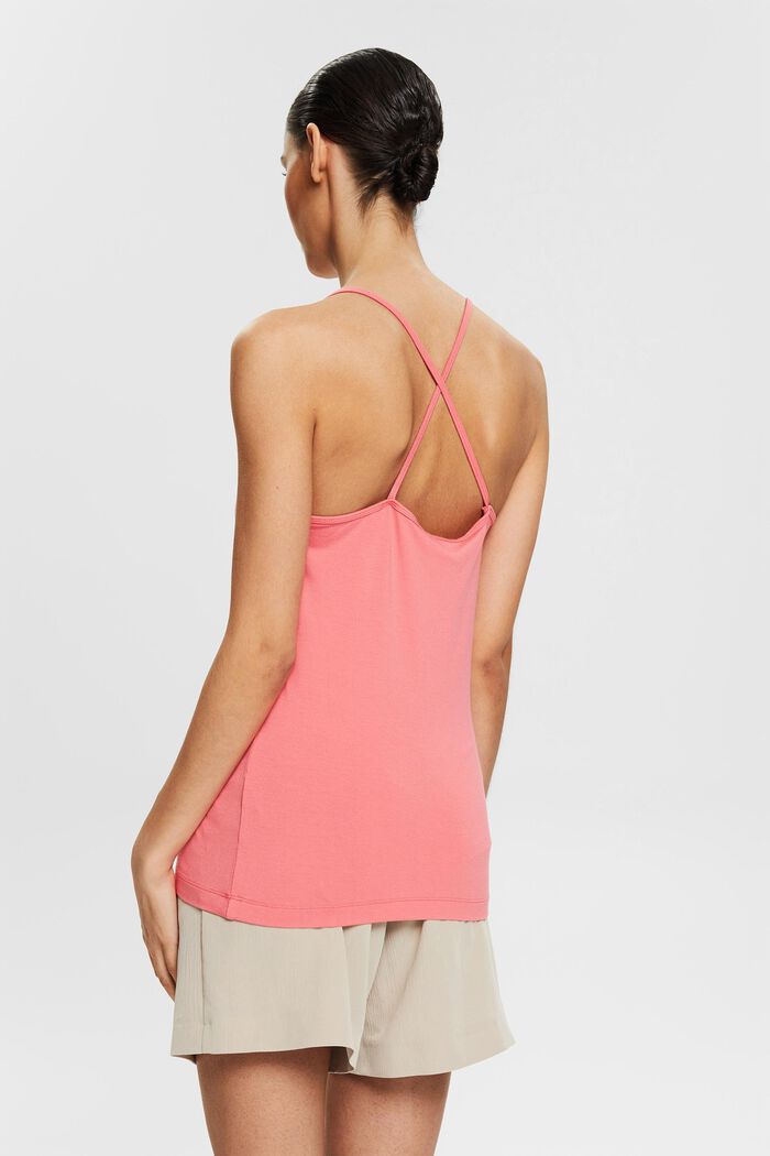 Top with spaghetti straps, CORAL RED, detail image number 3