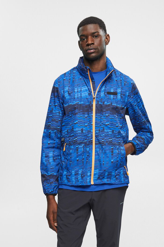 Water-resistant hooded jacket, BRIGHT BLUE, detail image number 0