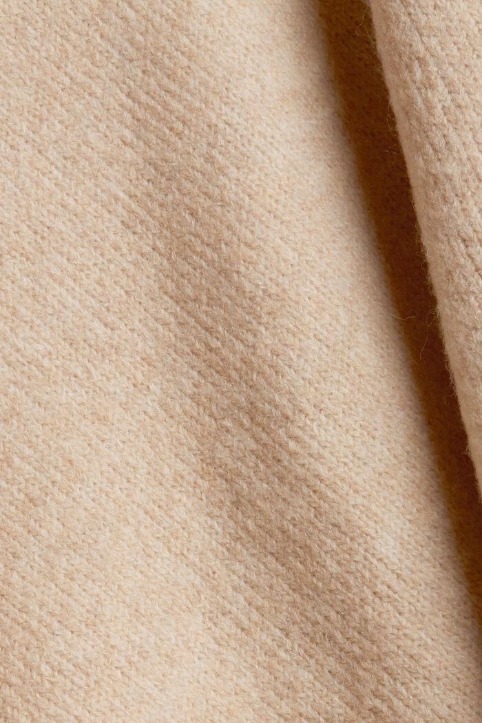 Wool blend: stand-up collar jumper, SAND, detail image number 4