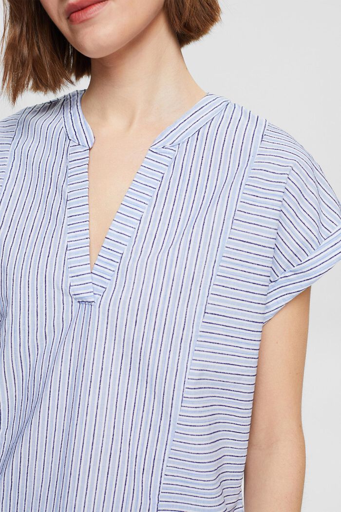 Blouse with textured stripes, OFF WHITE, detail image number 2