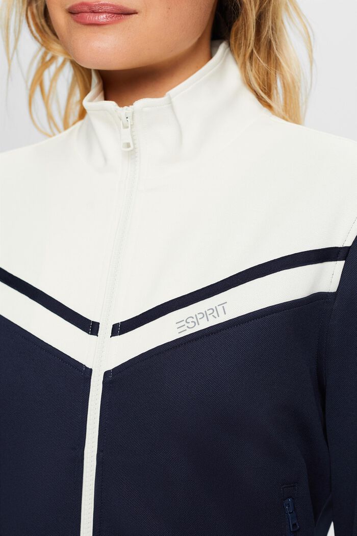 Two-Tone Track Jacket, NAVY, detail image number 2