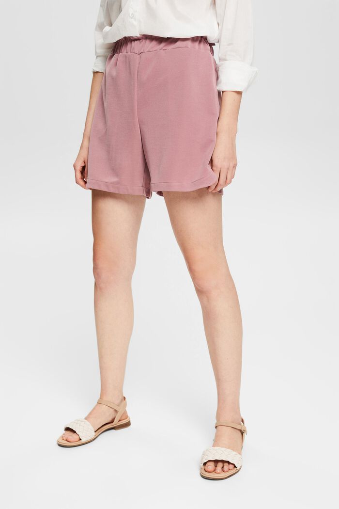 Containing TENCEL™: Jersey shorts, MAUVE, detail image number 0