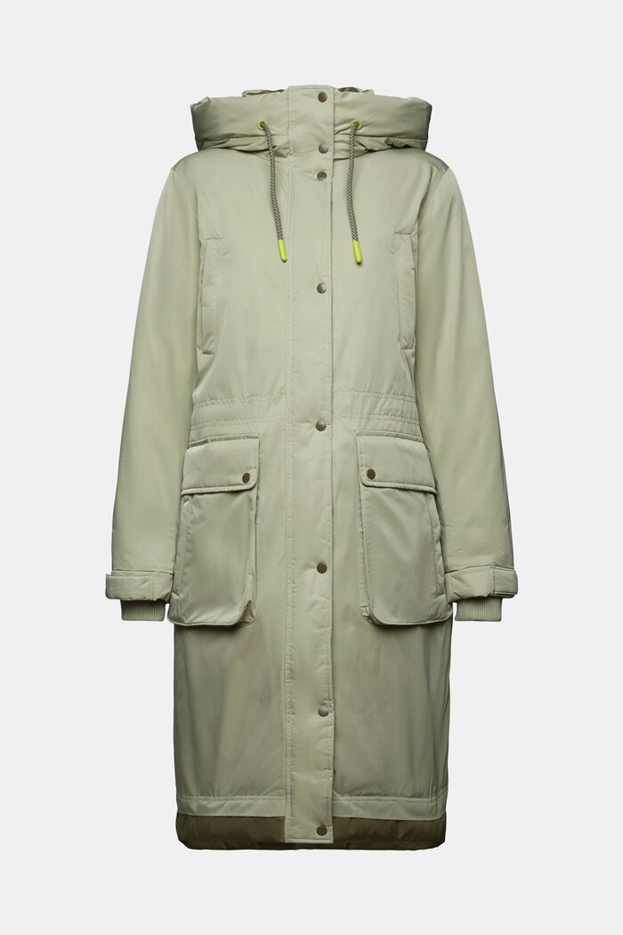 Padded Parka Coat, DUSTY GREEN, detail image number 6