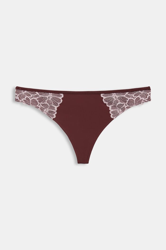 Hipster Lace Thong, RUST BROWN, detail image number 4