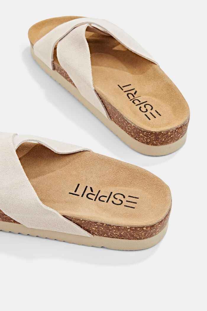 Slip-ons with crossed-over straps, DUSTY NUDE, detail image number 5