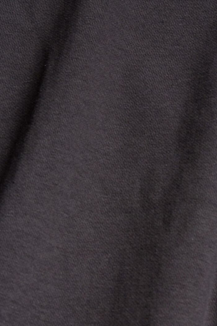 Sweatshirt jacket in blended organic cotton, DARK GREY, detail image number 4