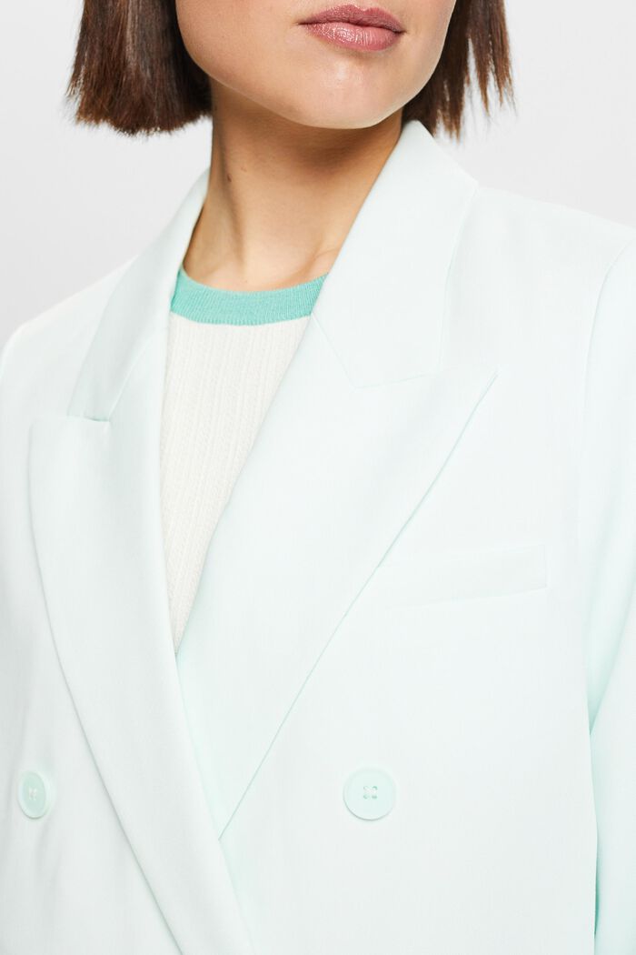 Double-Breasted Blazer, LIGHT AQUA GREEN, detail image number 3