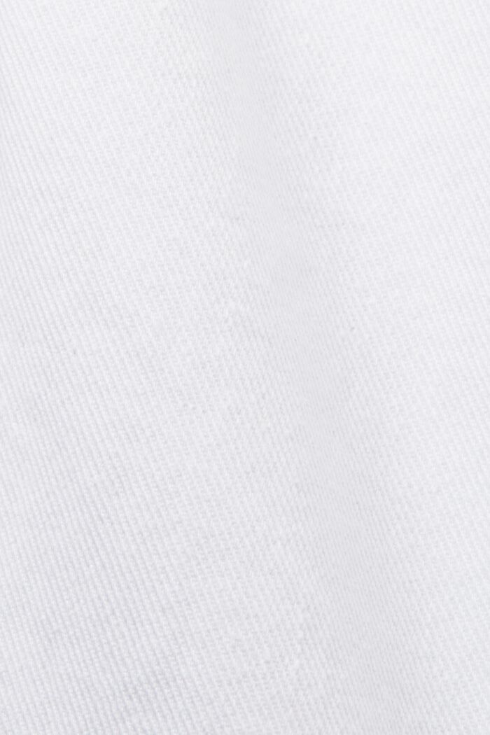 Cropped stretch jeans with hem slits, WHITE, detail image number 6