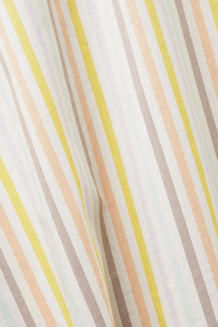 Oversized Striped Button-Down Shirt, OFF WHITE, detail image number 5