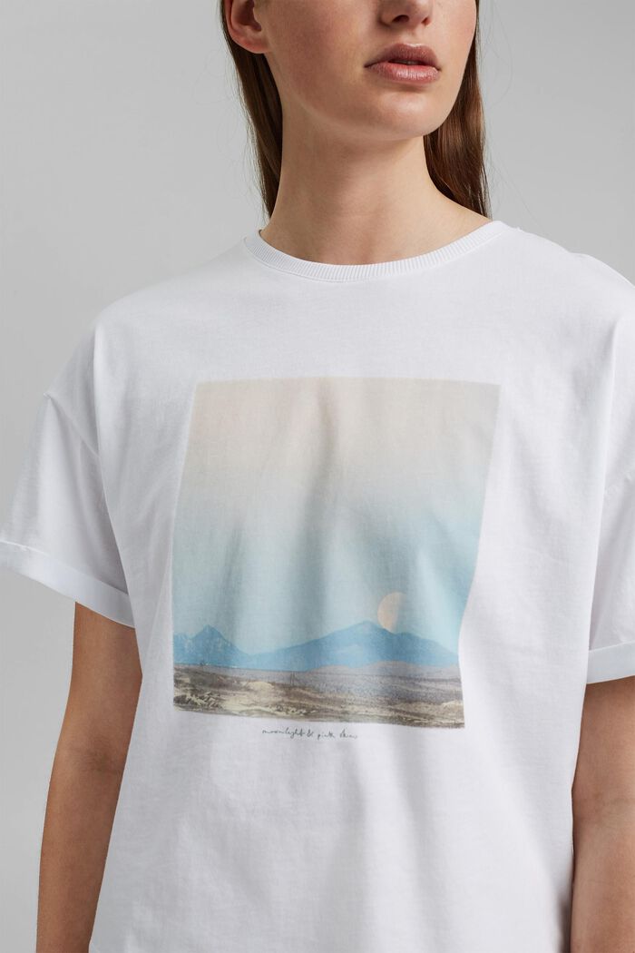 Photo print T-shirt, 100% cotton, WHITE, detail image number 2