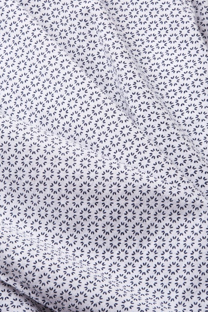 Printed linen blend shirt, WHITE, detail image number 4