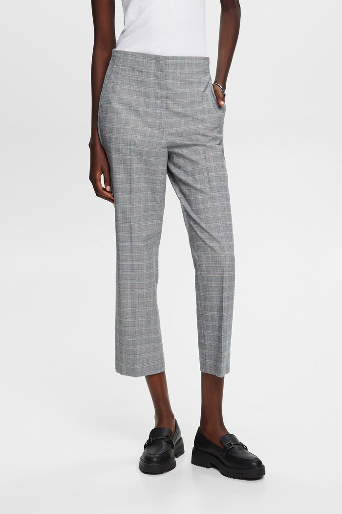 Mix & Match: checked kick-flare trousers, PETROL BLUE, detail image number 0