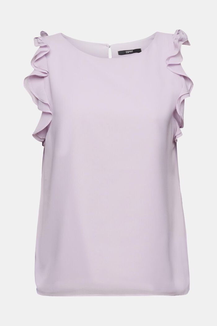 Chiffon blouse with ruffles, LAVENDER, detail image number 5