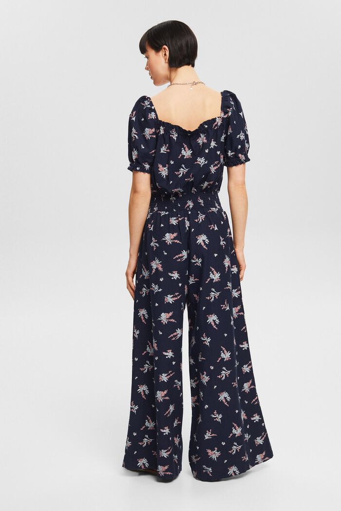Linen blend: floral jumpsuit, NAVY, detail image number 2
