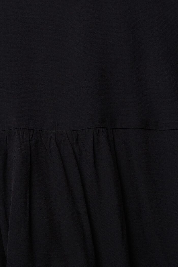 Blouse with a cup-shaped neckline, BLACK, detail image number 1