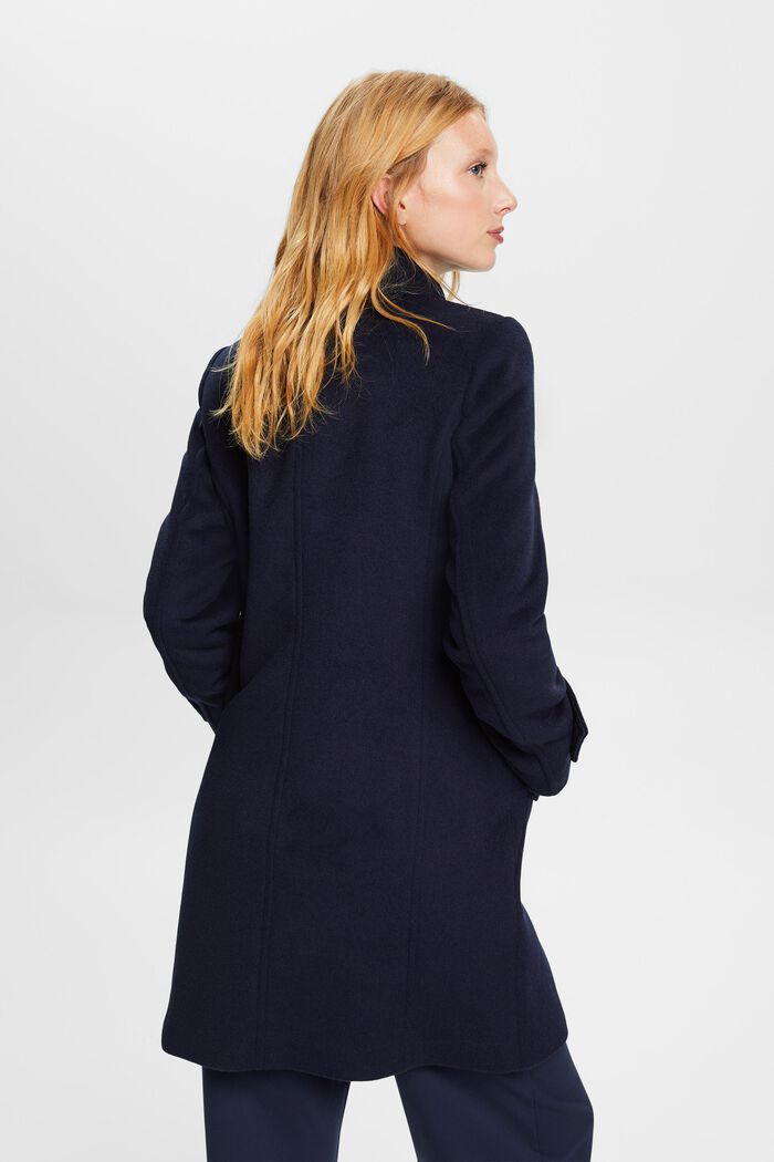 Recycled: wool blend coat, NAVY, detail image number 3