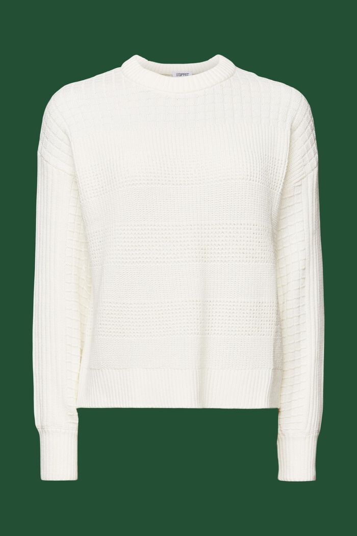 Structured Round Neck Sweater, ICE, detail image number 6