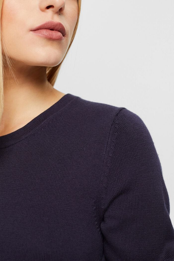 Knitted midi dress, NAVY, detail image number 0