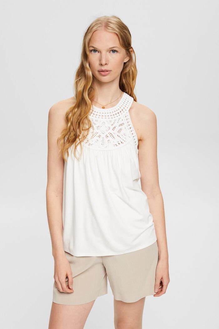 Top with crocheted lace