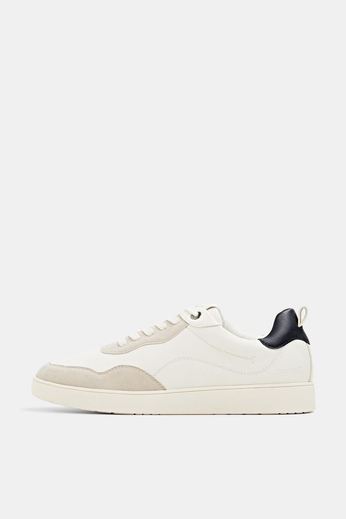 Mixed material trainers in faux leather