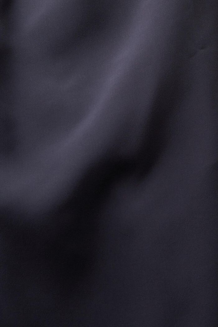 Layered Crepe de Chine Mini Dress, BLACK, detail image number 5
