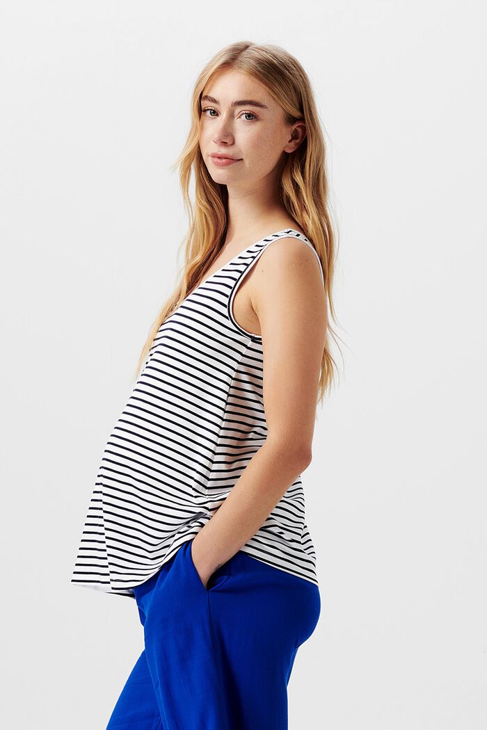 MATERNITY Striped Jersey Tanktop, NIGHT SKY BLUE, detail image number 2