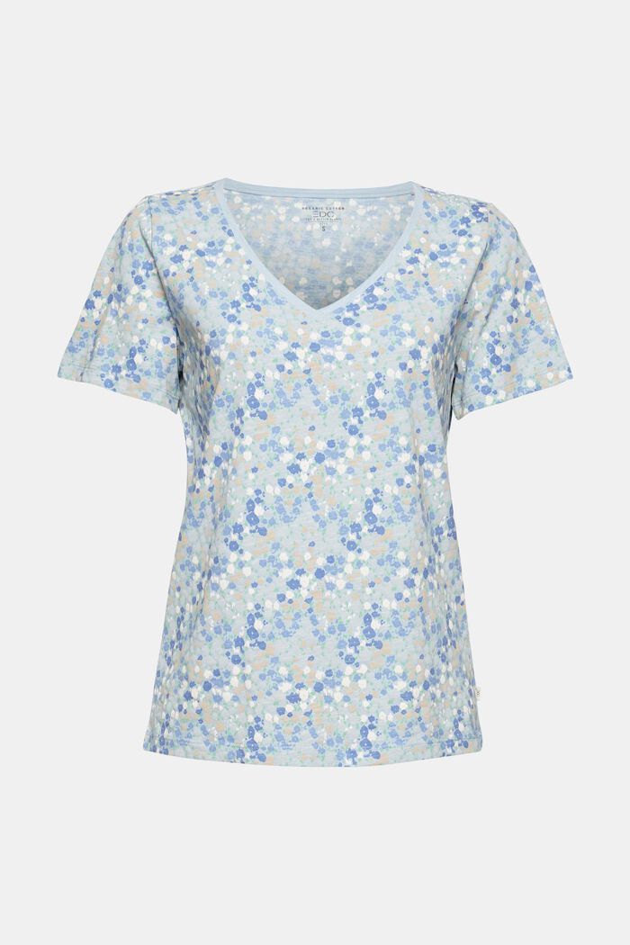 Printed T-shirt in 100% organic cotton, LIGHT BLUE, detail image number 5