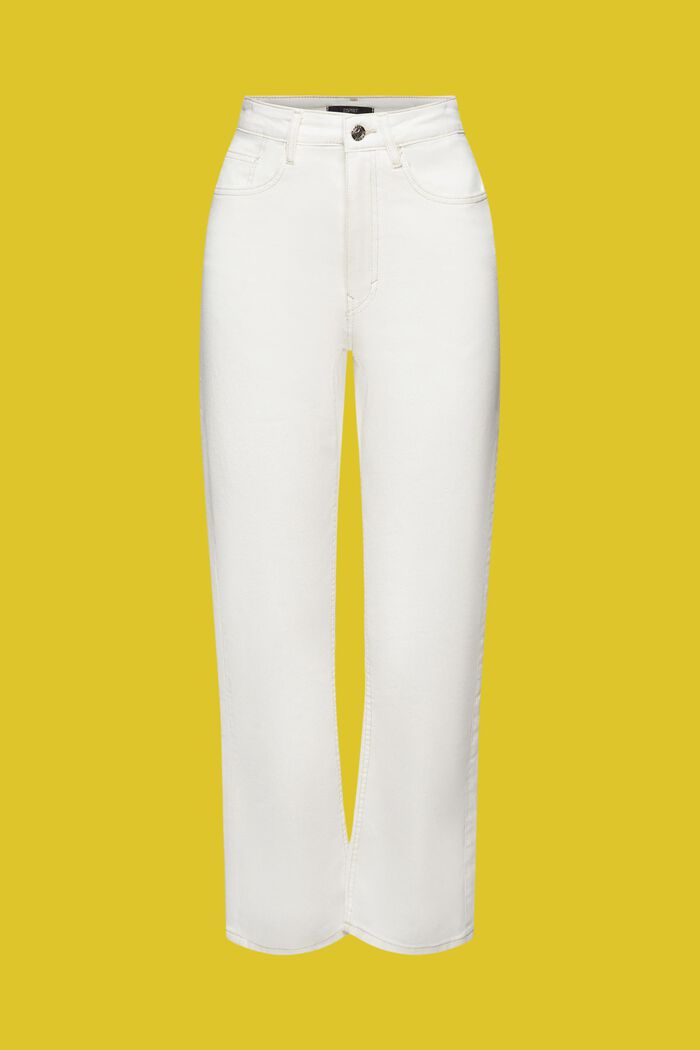 Straight leg cropped jeans, WHITE, detail image number 6