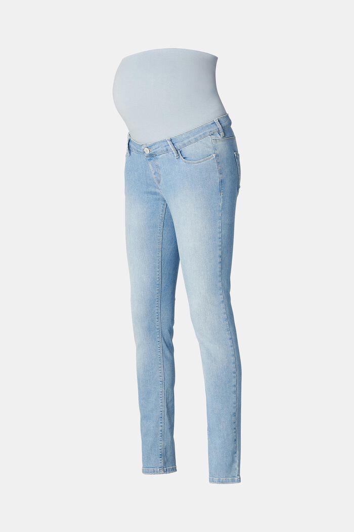 Stretch jeans with an over-bump waistband, LIGHTWASHED, detail image number 5