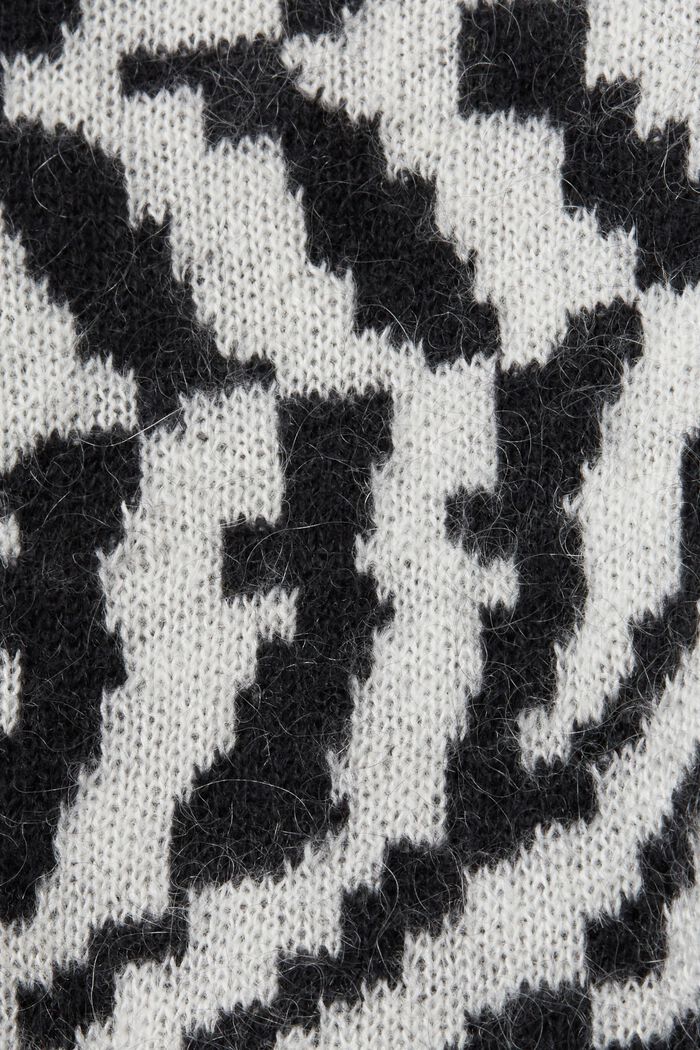 Wool-Mohair Blend Sweater, BLACK, detail image number 4