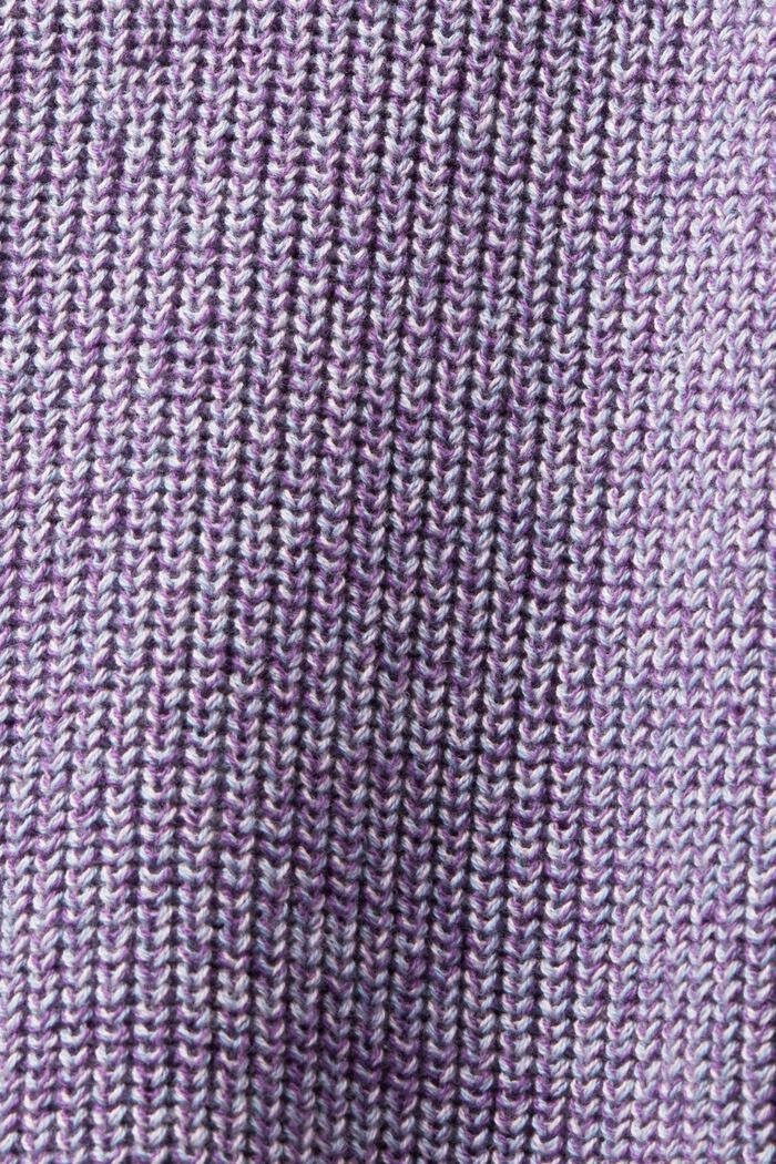 Marled Knit Turtleneck Cardigan, VIOLET, detail image number 5