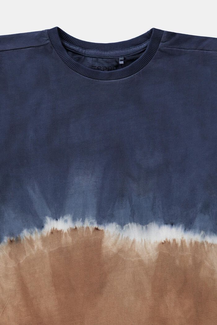 Bi-colour batik T-shirt, GREY BLUE, detail image number 2