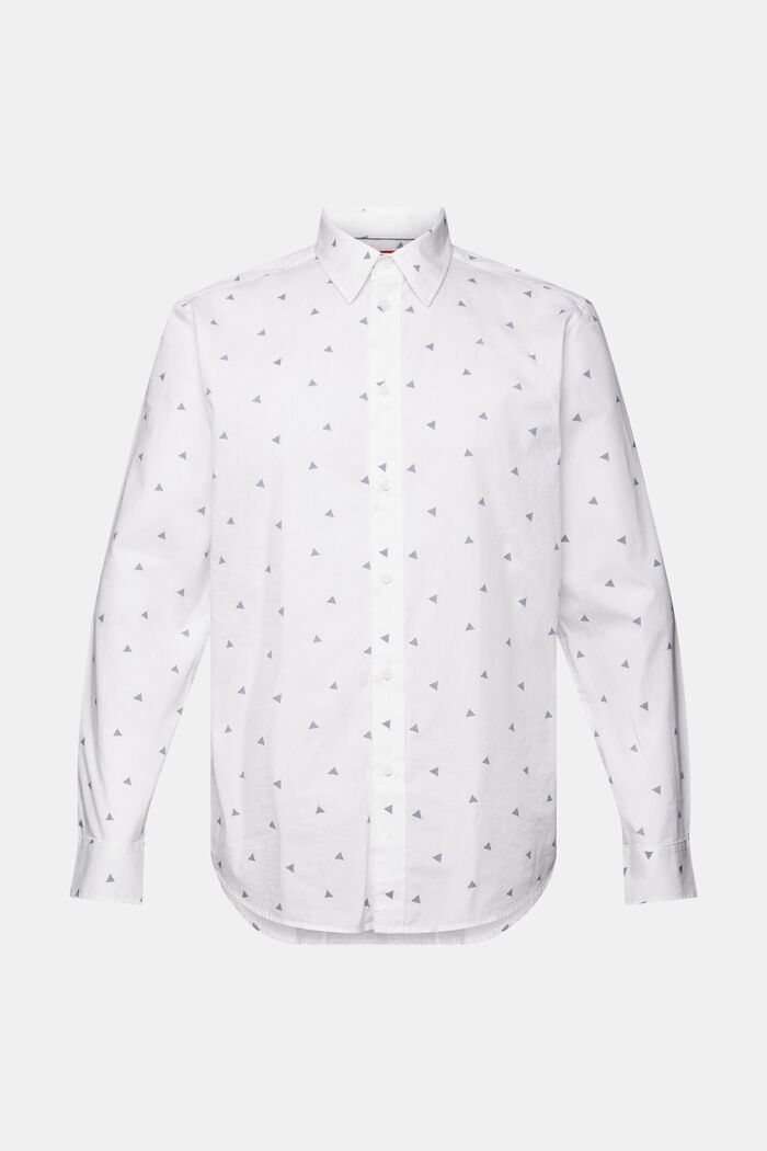 Patterned shirt, 100% cotton, NEW WHITE, detail image number 5