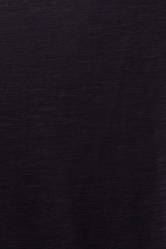 V-Neck Slub T-Shirt, BLACK, detail image number 5