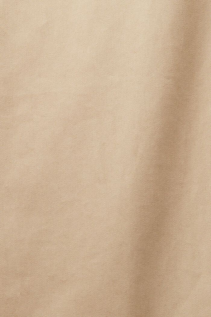 Chino trousers with a fixed tie belt, 100% cotton, SAND, detail image number 6