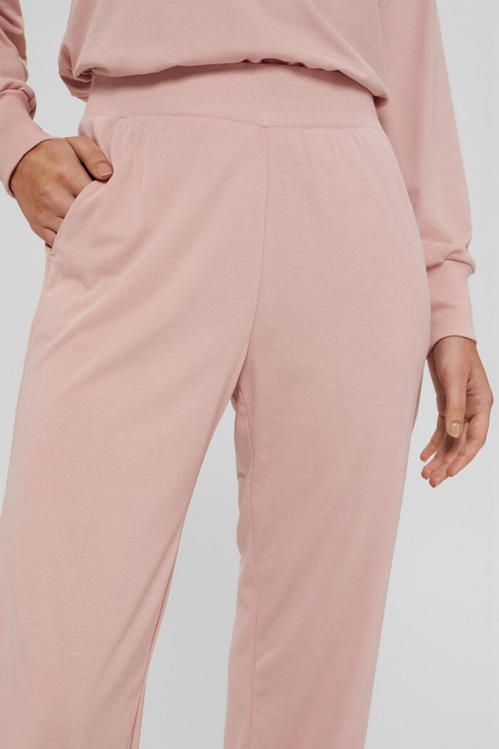 Jersey tracksuit bottoms containing TENCEL™, OLD PINK, detail image number 2