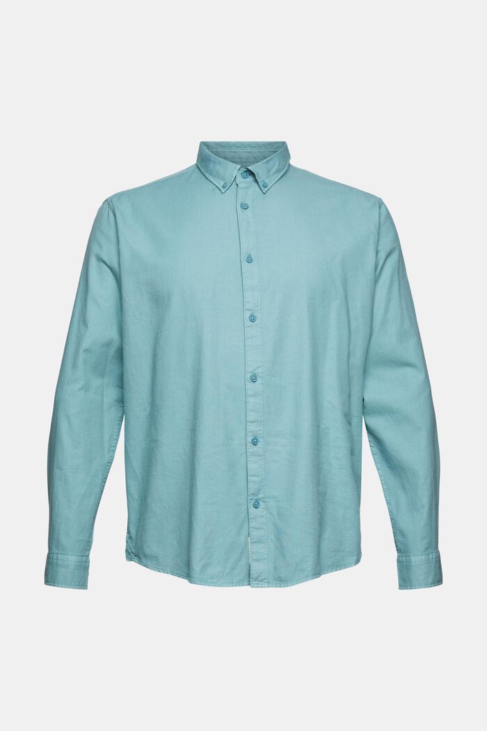 Top with a button-down collar, TURQUOISE, detail image number 7