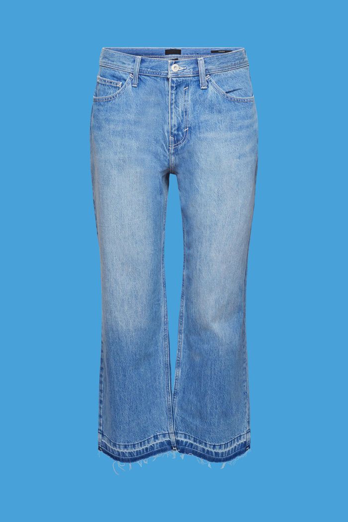 Straight wide-legged jeans, BLUE LIGHT WASHED, detail image number 6