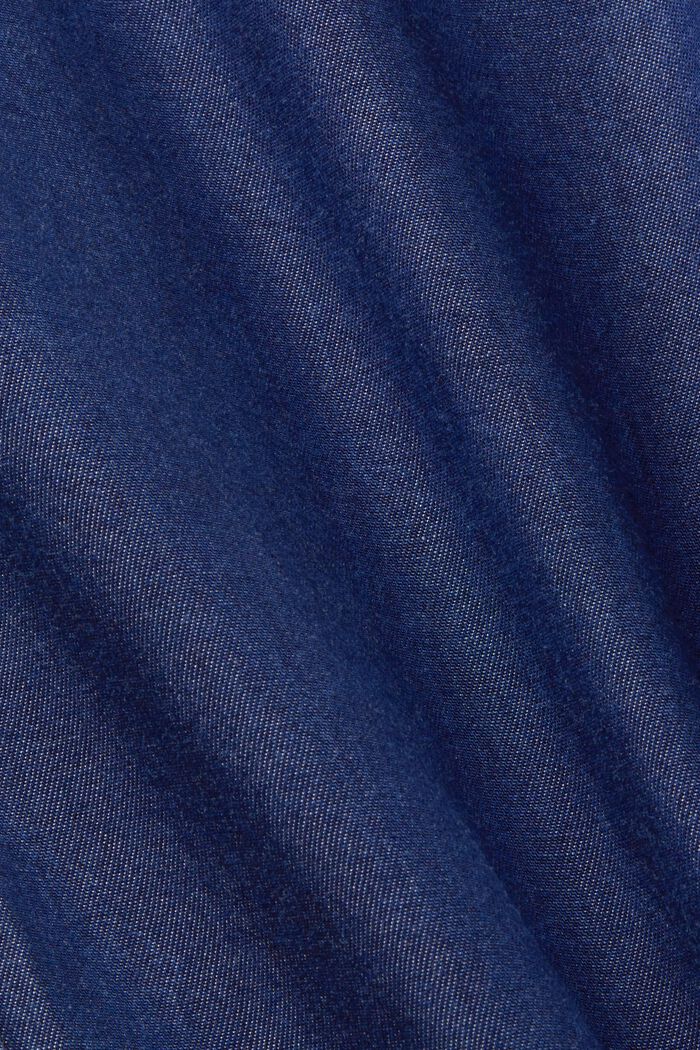 Cropped wide leg trousers, TENCEL™, BLUE DARK WASHED, detail image number 6