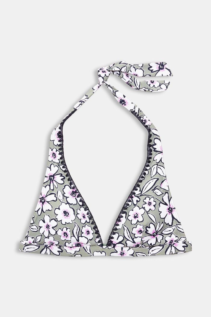 Made of recycled material: printed halterneck top