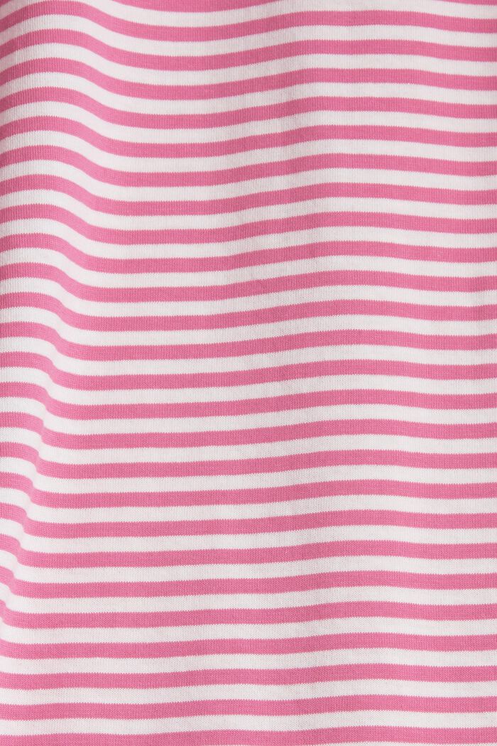 Striped T-shirt in organic cotton, PINK, detail image number 4