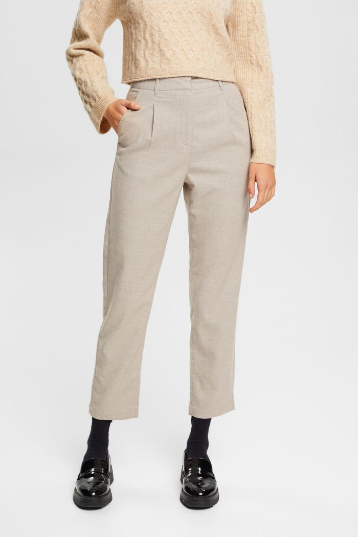 High-rise balloon fit trousers, LIGHT TAUPE, detail image number 0