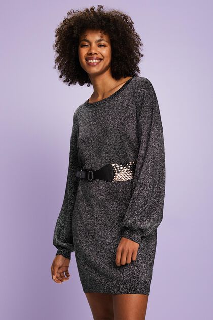 Knitted Glitter Mini Dress, LENZING™ ECOVERO™