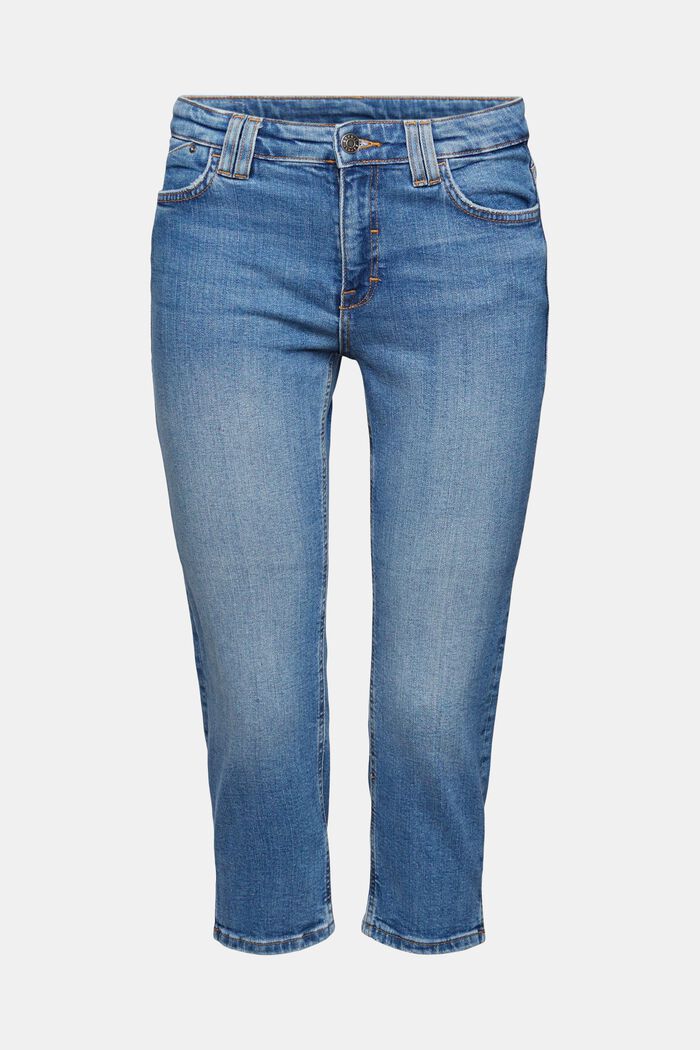 Capri-length jeans, BLUE MEDIUM WASHED, detail image number 6