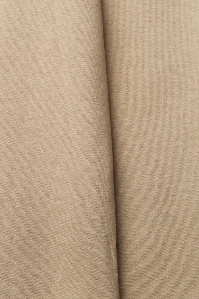 Made of recycled material: tracksuit bottoms with a wide leg, PALE KHAKI, detail image number 6